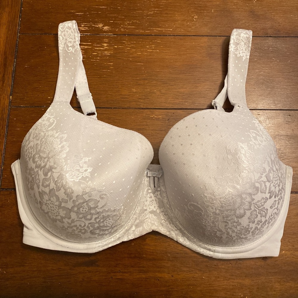 White Lace Floral Bra